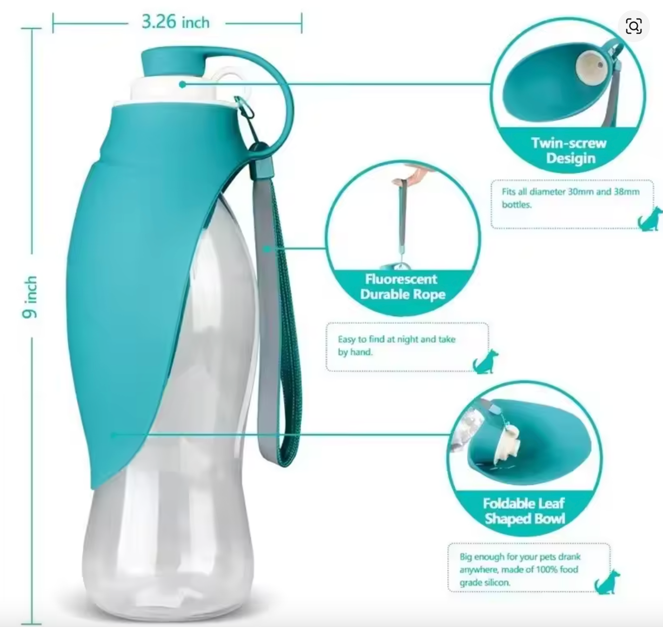 BOTELLA DE AGUA MASCOTA